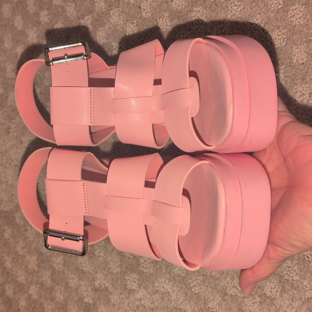 Steve Madden Pink Platform Chunky Heeled Sandals - Picture 10 of 13